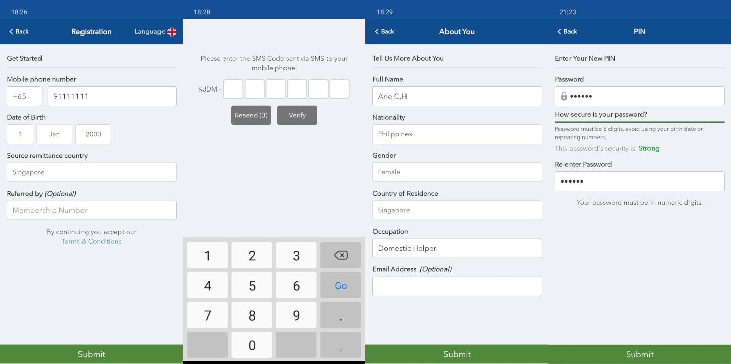 Go Mobile Step - mobile screens