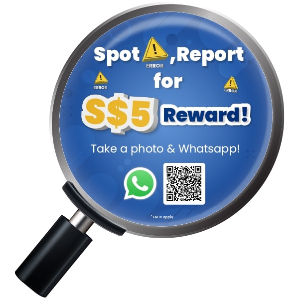 Spot Error, Report & Get SGD5 Reward for MTMs